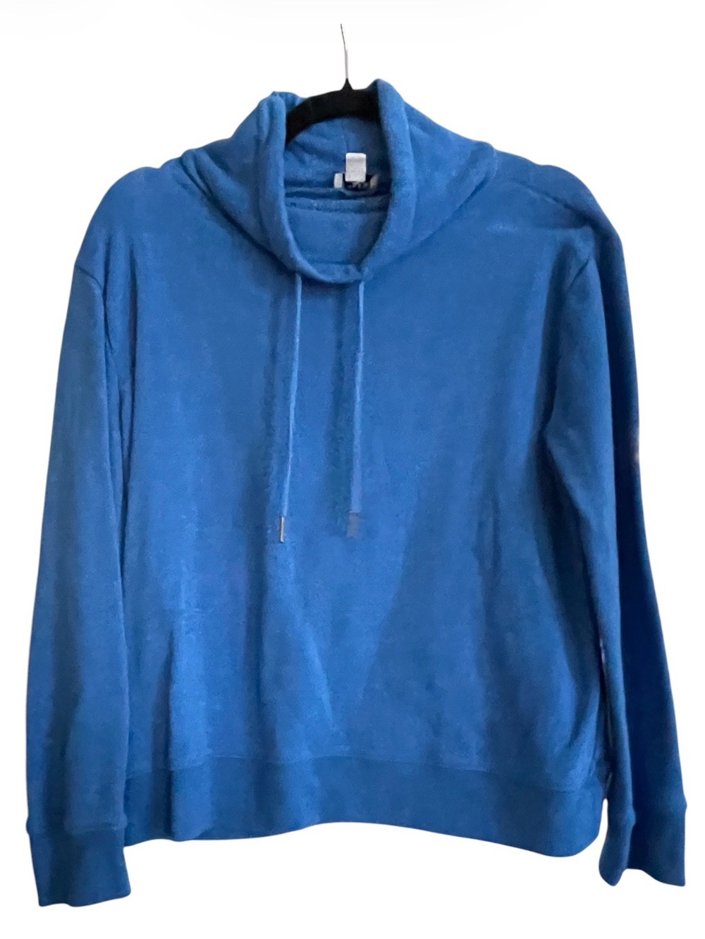 J. Crew Blue Cowl Neck Drawstring Pullover Sweater